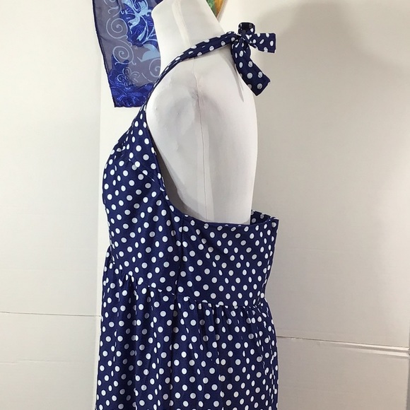 Vintage polka dot halter maxi dress - Picture 6 of 10